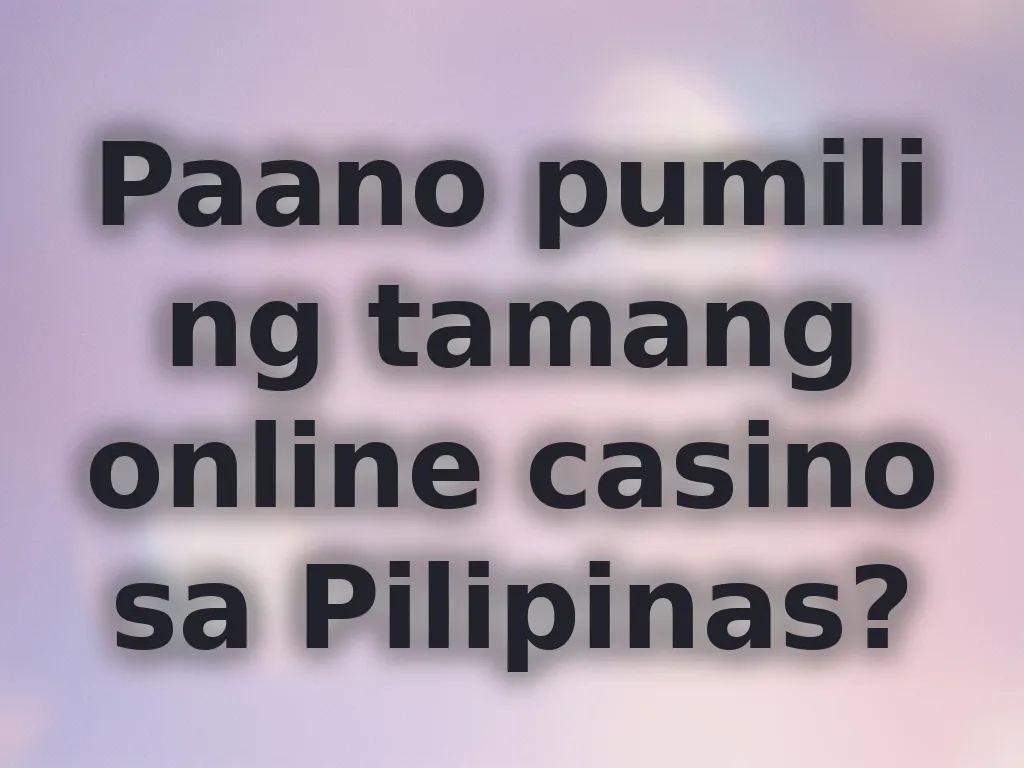 Pagpili ng casino